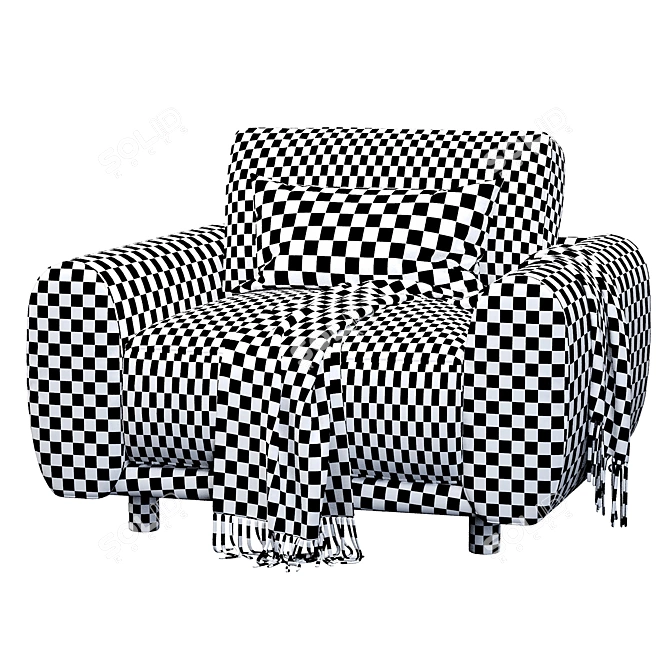 Sleek Modern Sofa Furniture Product 3D model image 6