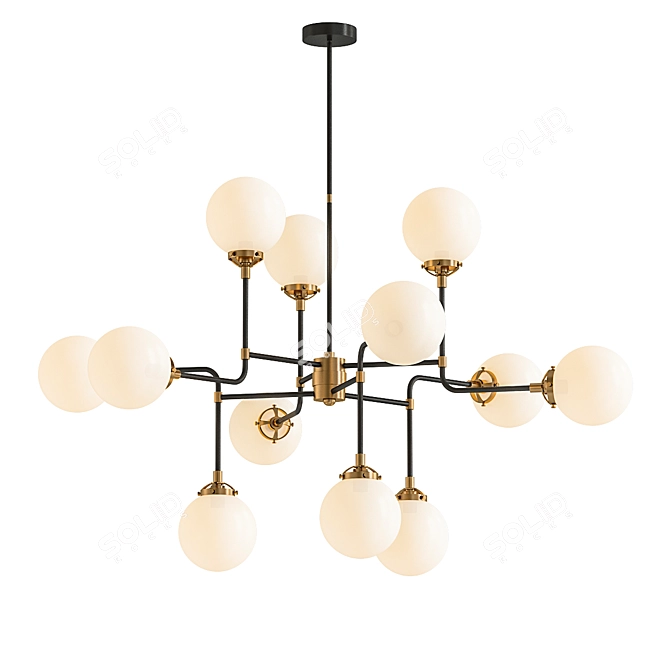 Mid-Century Parlor Chandelier 3D model image 1