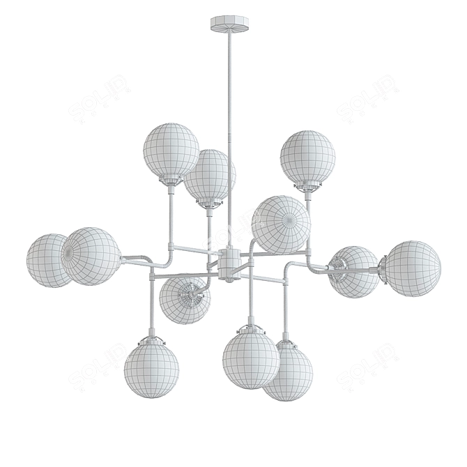 Mid-Century Parlor Chandelier 3D model image 2