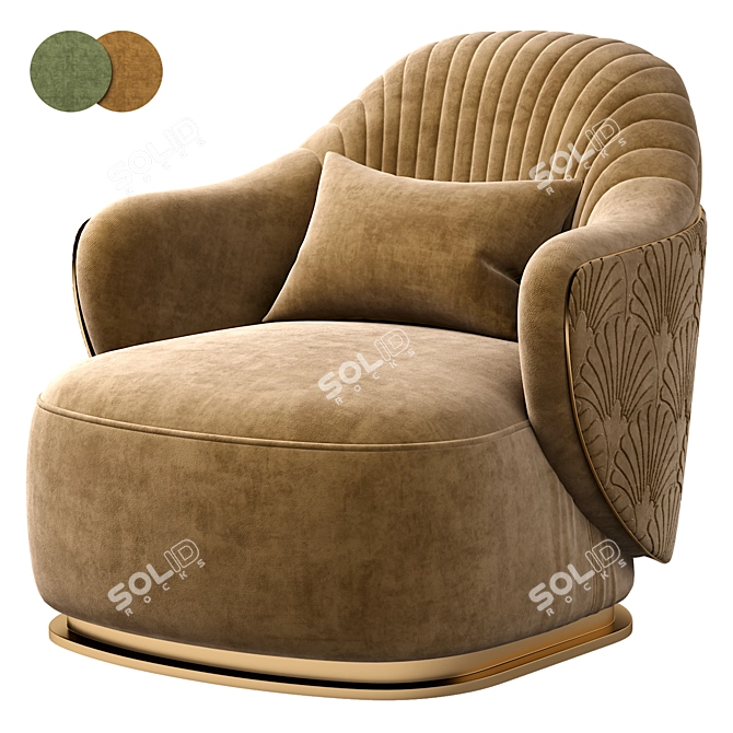 Luxurious Visionnaire Adele Armchair 3D model image 1