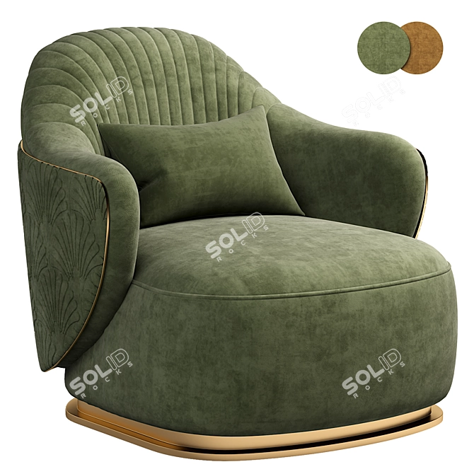Luxurious Visionnaire Adele Armchair 3D model image 2