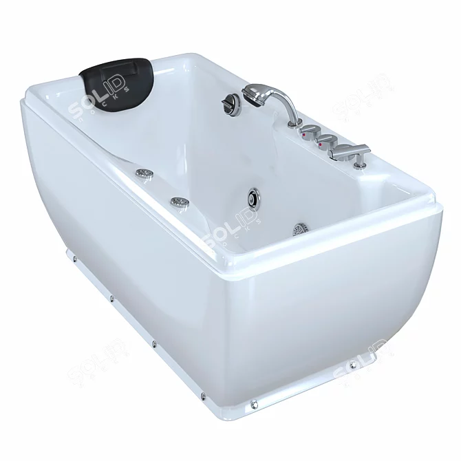 Modern Massage Bathtub H781mm 3D model image 3