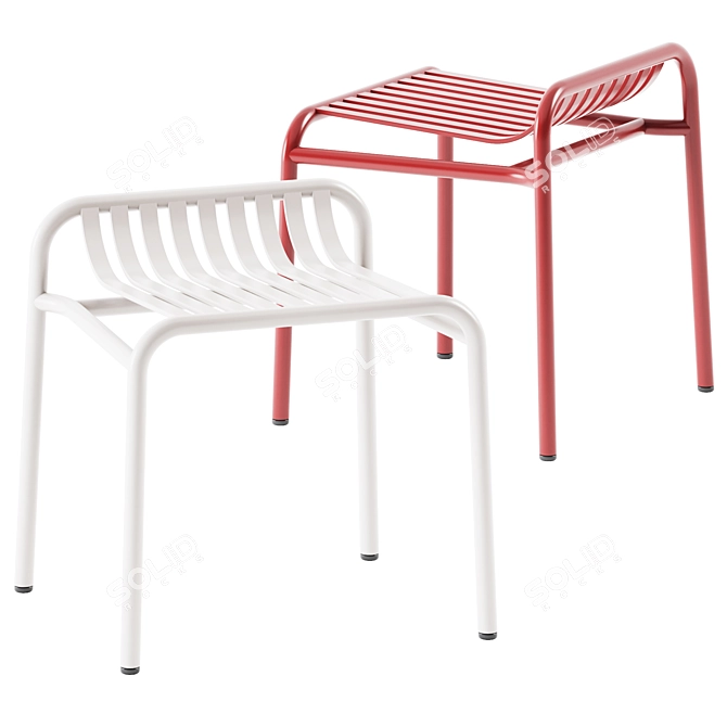 Week-end Tabouret Noir: Petite Chic 3D model image 2