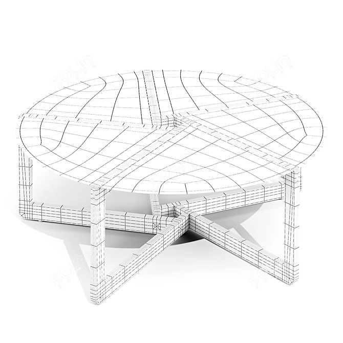 BluDot Pi Steel-Walnut Tables 3D model image 4