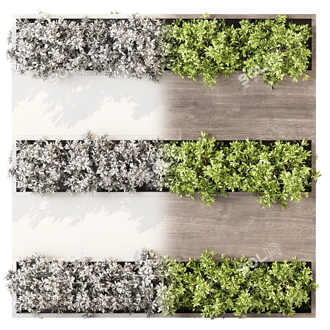 Modern Vertical Garden Design Kit 3D model image 4