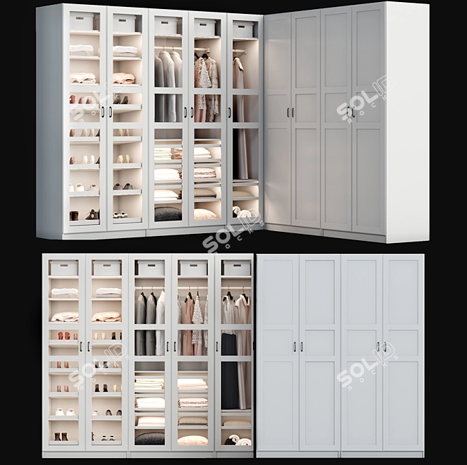 Modern Wardrobe with Turbosmooth Render 3D model image 1