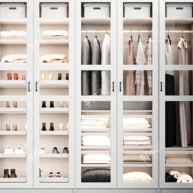 Modern Wardrobe with Turbosmooth Render 3D model image 2