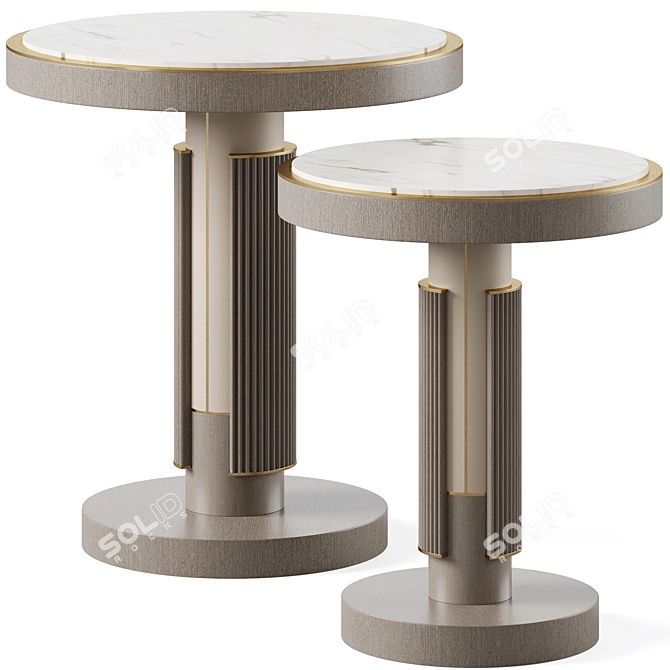 Modern Chic Side Table OLYMPIA 3D model image 1