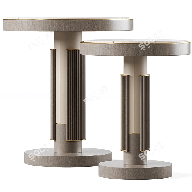 Modern Chic Side Table OLYMPIA 3D model image 2