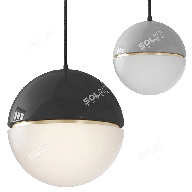 Scandinavian Macaroon Pendant Light 3D model image 1