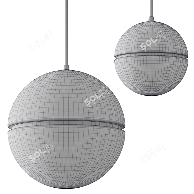 Scandinavian Macaroon Pendant Light 3D model image 2