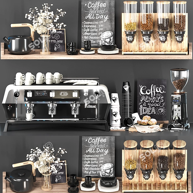 Sanremo Coffee Shop Set: Premium Grinders 3D model image 1