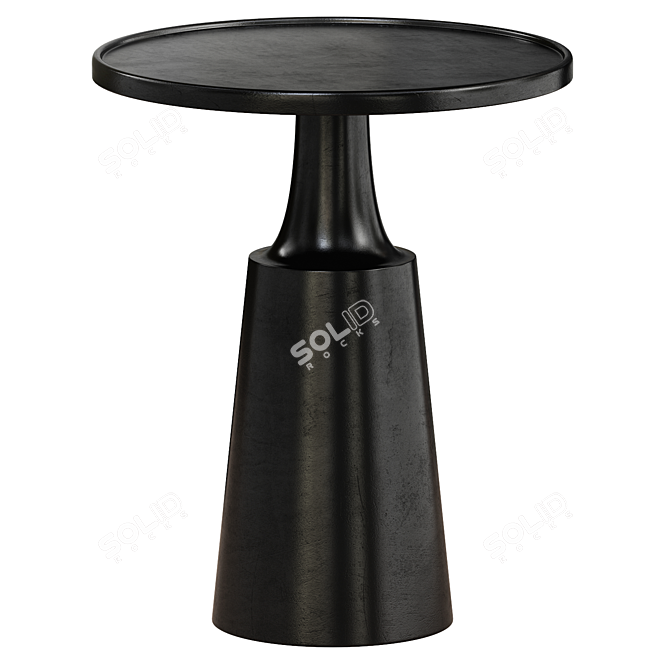 Sleek Black Stain Accent Table 3D model image 1