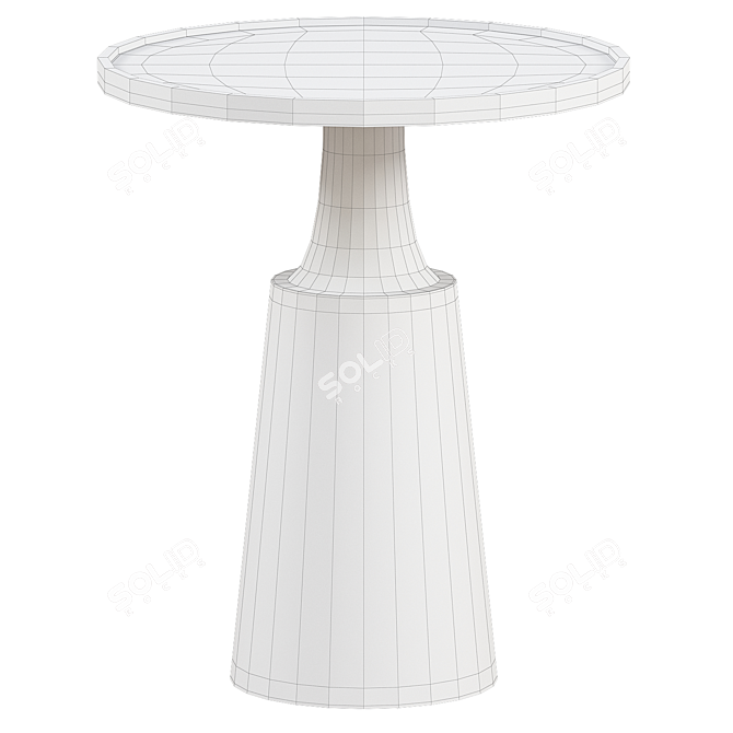 Sleek Black Stain Accent Table 3D model image 2