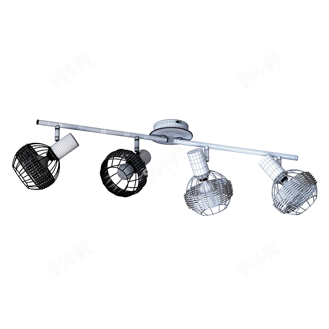 Vintage Metal Floodlight, Nermina 3D model image 2