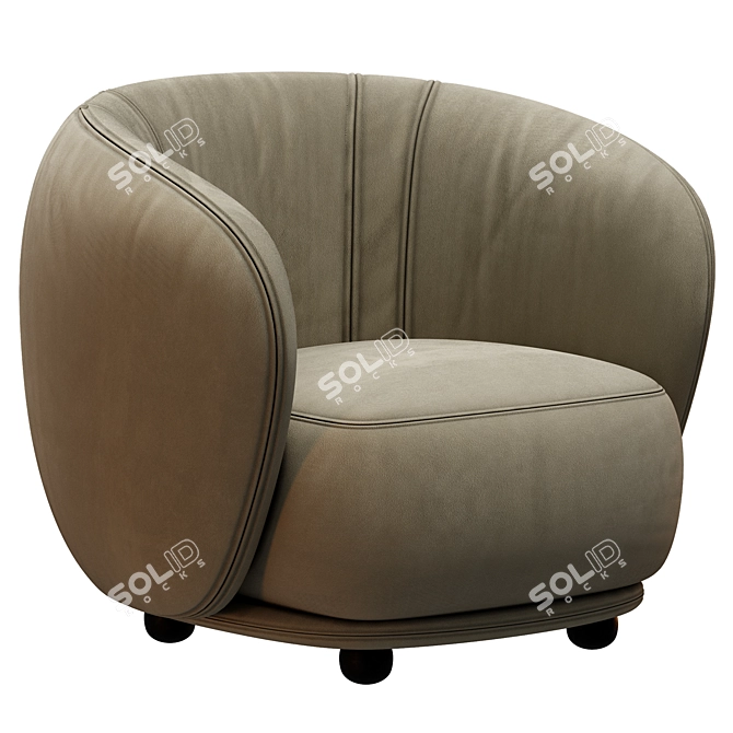 Elegant Rene Armchair 3D Model 3D model image 3