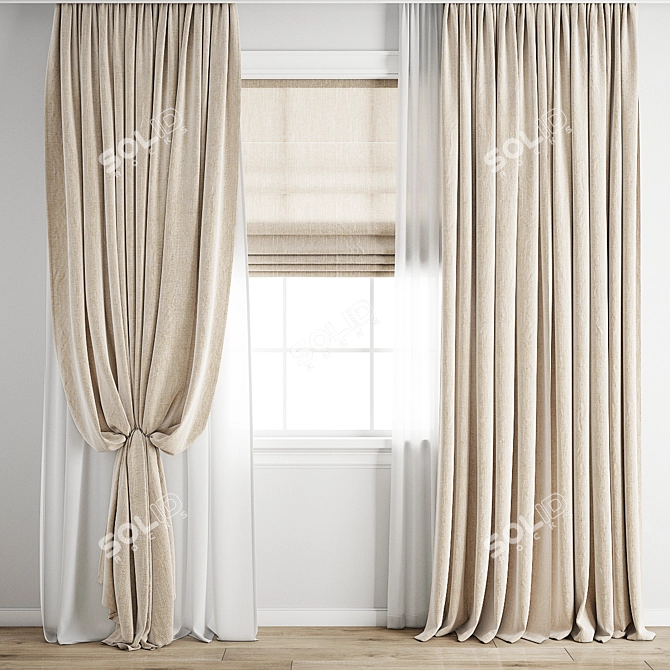 Detailed Curtain Model Set 3D model image 1