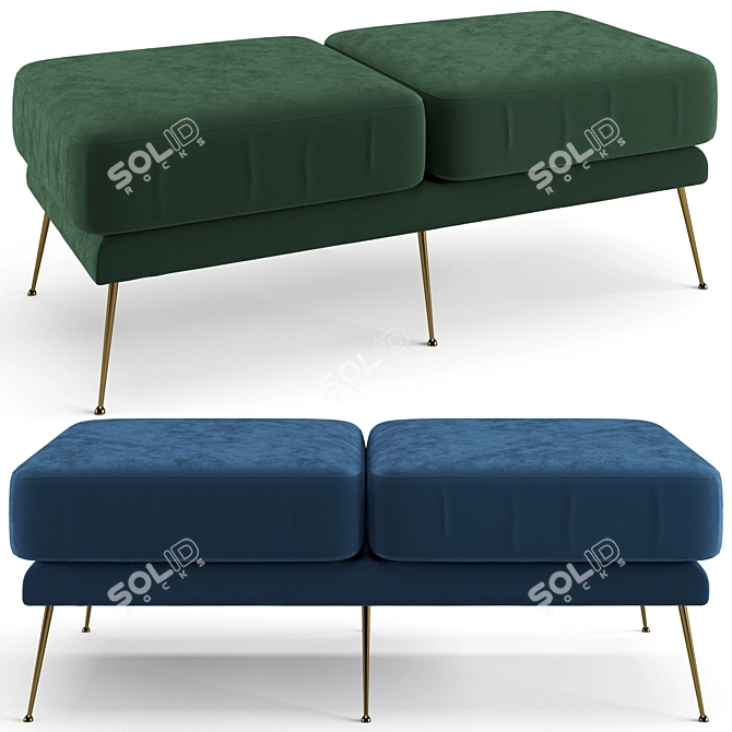 Luxury Eichholtz Tahoe Bench 3D model image 1