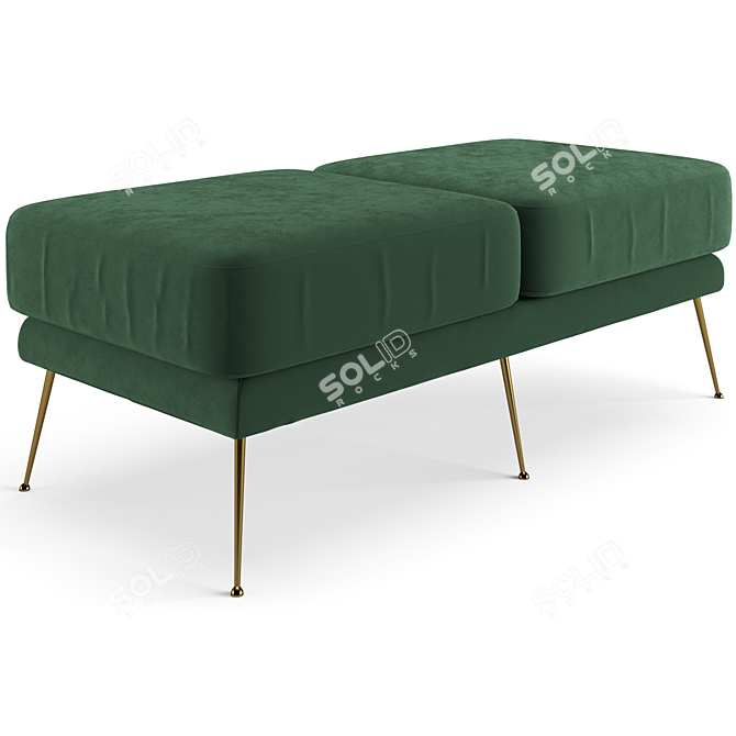 Luxury Eichholtz Tahoe Bench 3D model image 2