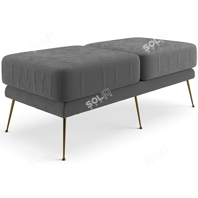 Luxury Eichholtz Tahoe Bench 3D model image 3