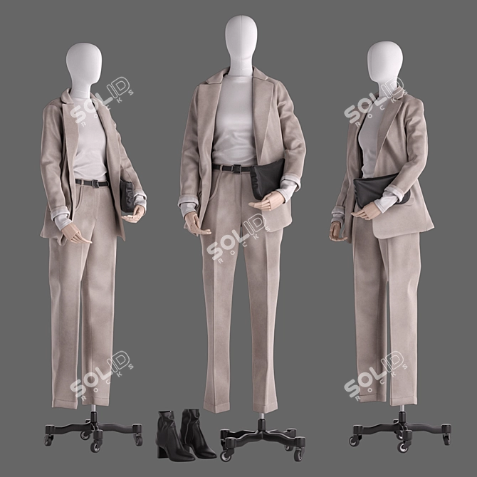 Store & Wardrobe Mannequin 3D model image 1