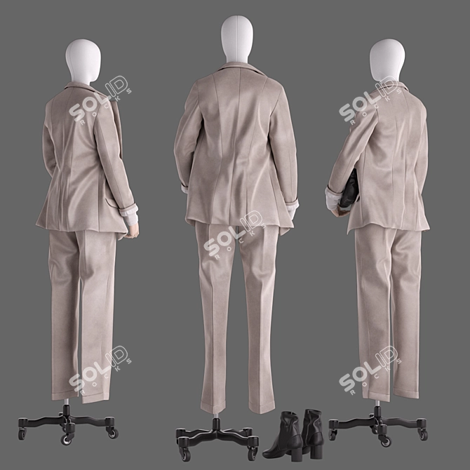 Store & Wardrobe Mannequin 3D model image 2