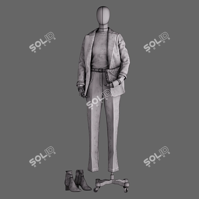 Store & Wardrobe Mannequin 3D model image 4