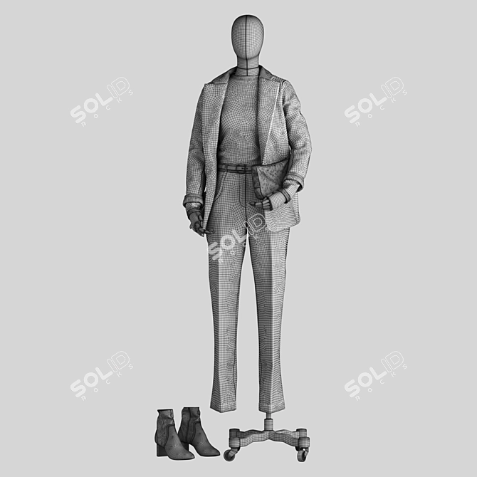 Store & Wardrobe Mannequin 3D model image 6