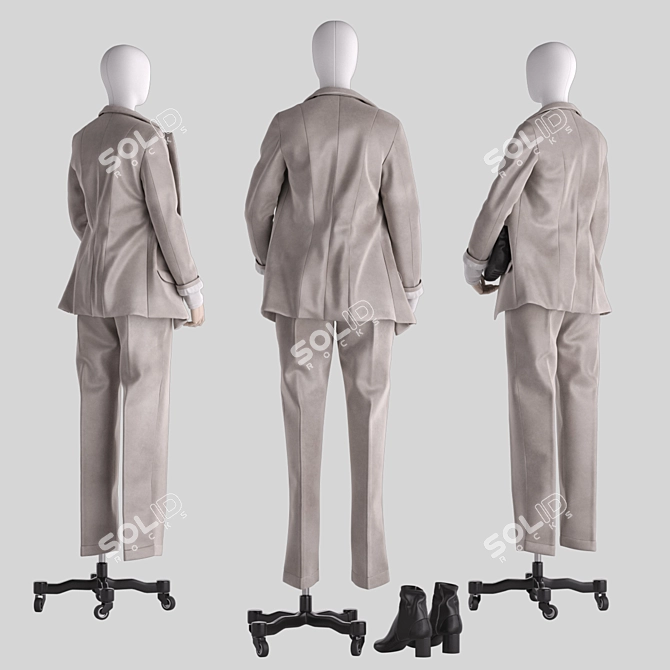 Store & Wardrobe Mannequin 3D model image 7