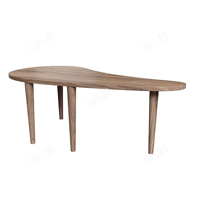 Homary Modern Wood Coffee Table 3D model image 1