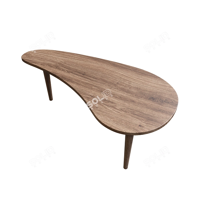 Homary Modern Wood Coffee Table 3D model image 2