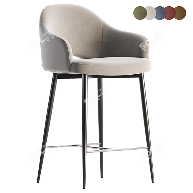 Modern Bar Stool by Deephouse 3D model image 1