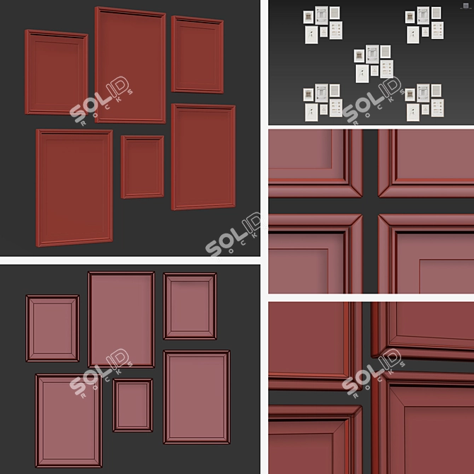 Multi-frame Set with Textures - 3DS Max & FBX 3D model image 5