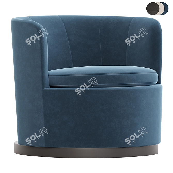 Modern Design Flexform ADELE Armchair 3D model image 1