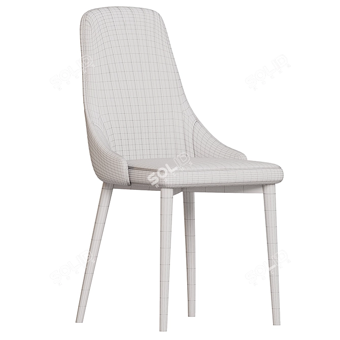 Beige Modern Designer Chair 3D model image 4