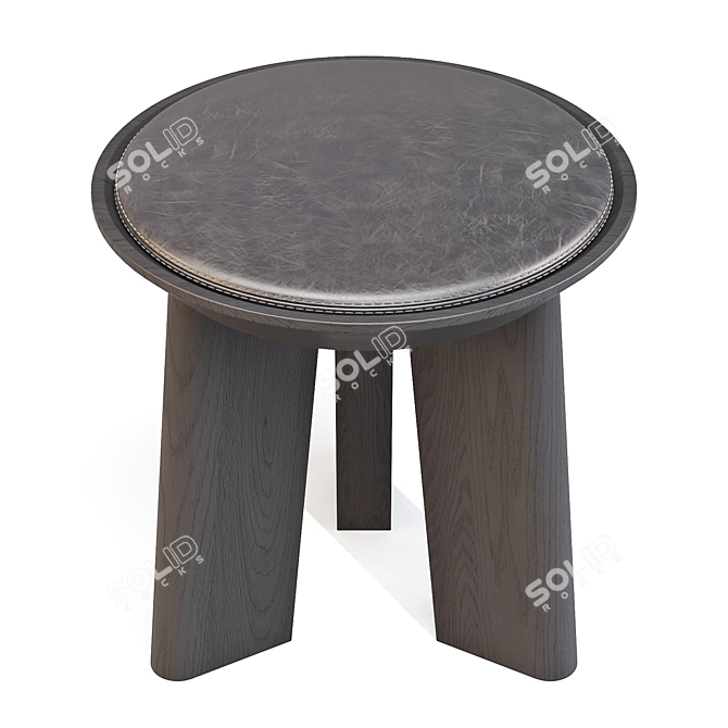 BluDot Mimi Leather Dining Stool 3D model image 6