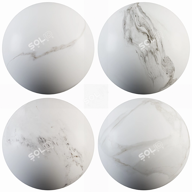 Glossy Marble Texture Collection 3D model image 1