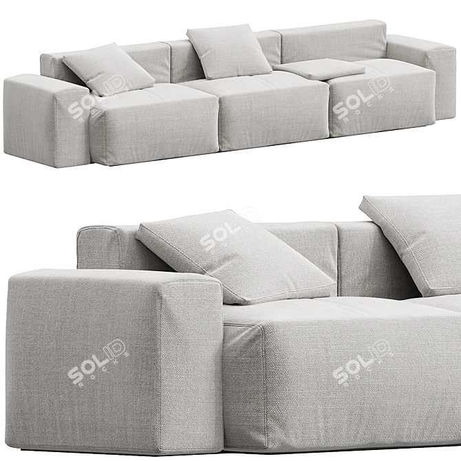 Modern Italian Design Couch 3D model image 1