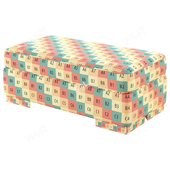Modern Mercado Ottoman by Benchcraft 3D model image 3