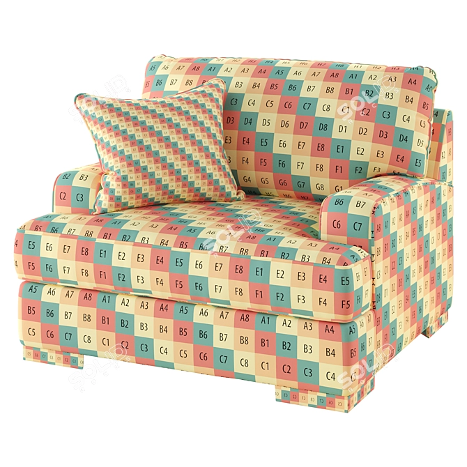  Benchcraft Mercado Chair and a Half 3D model image 3