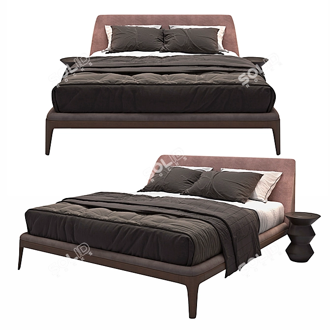 Elegant Kelly Poliform Bed 3D model image 1