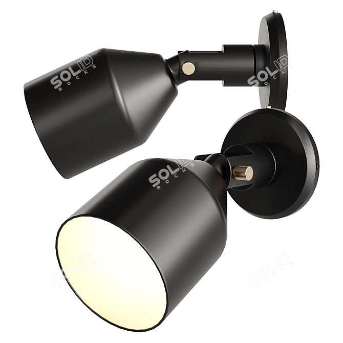 Sleek Klip Wall Lamp 3D model image 4