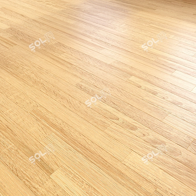 Modular Wood Flooring Model 3D model image 1