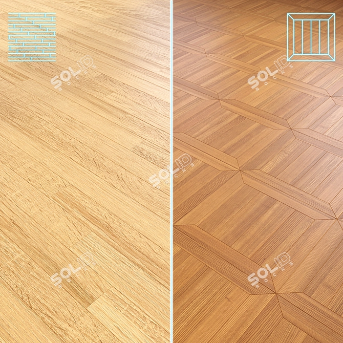 Modular Wood Flooring Model 3D model image 7