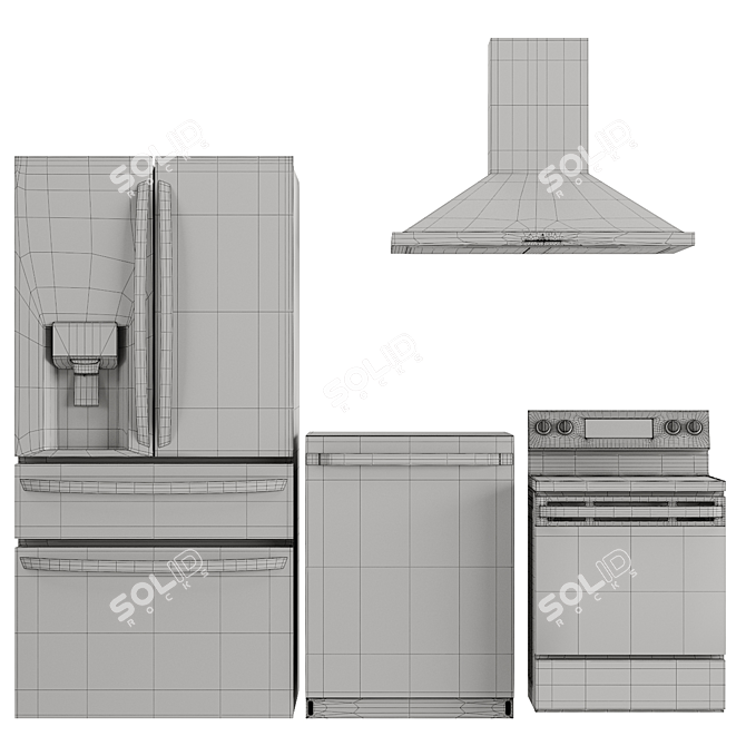 LG Smart Kitchen Appliance Set 3D model image 3