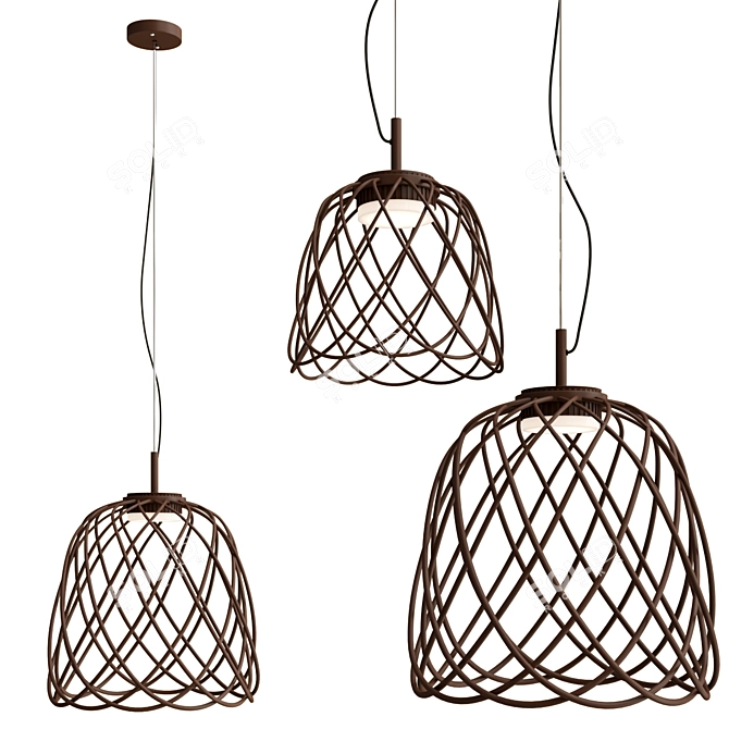 Nefer LED Outdoor Pendant Lamp 3D model image 1