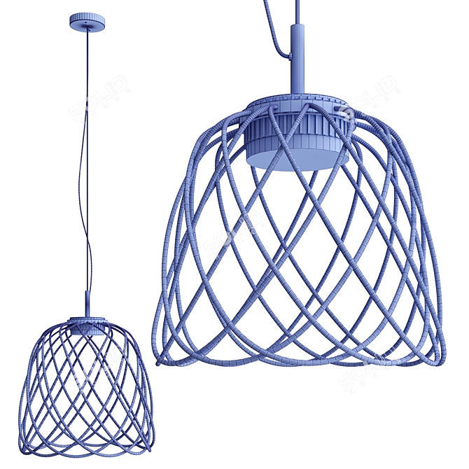 Nefer LED Outdoor Pendant Lamp 3D model image 3