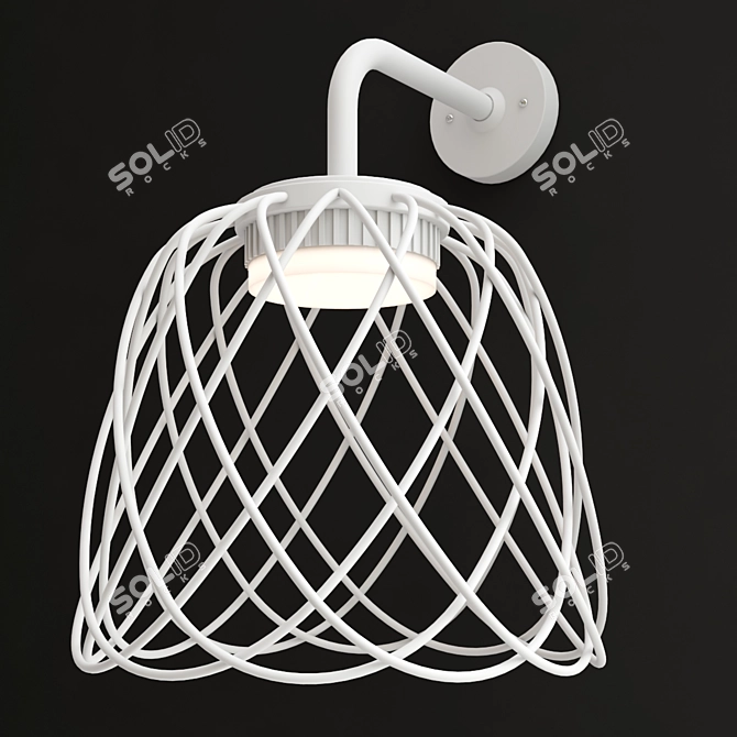 NEFER LED Outdoor Wall Lamp 3D model image 2