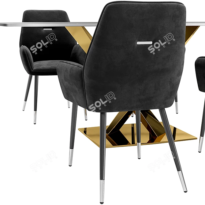 Modern Dining Set Wendy & Interno 3D model image 4