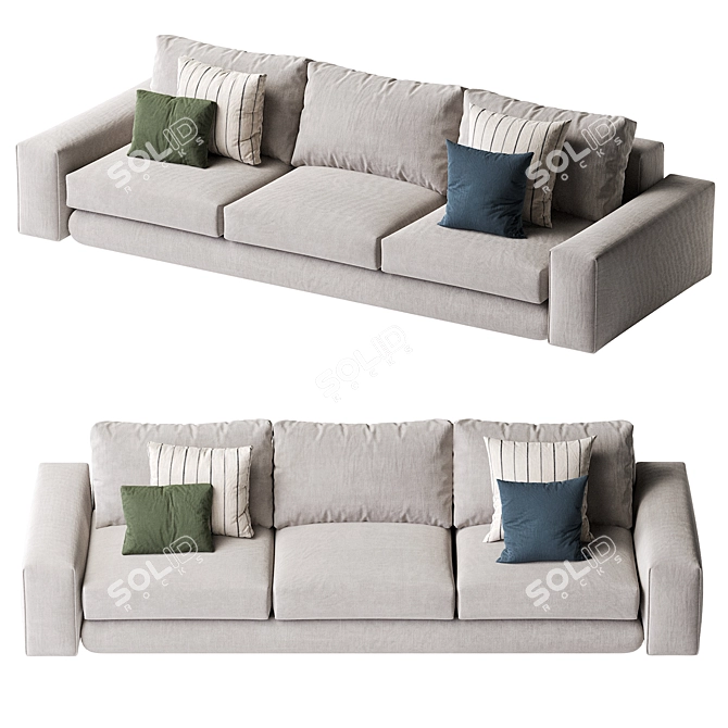 Sleek Hudson Sofa 2013 Edition 3D model image 3